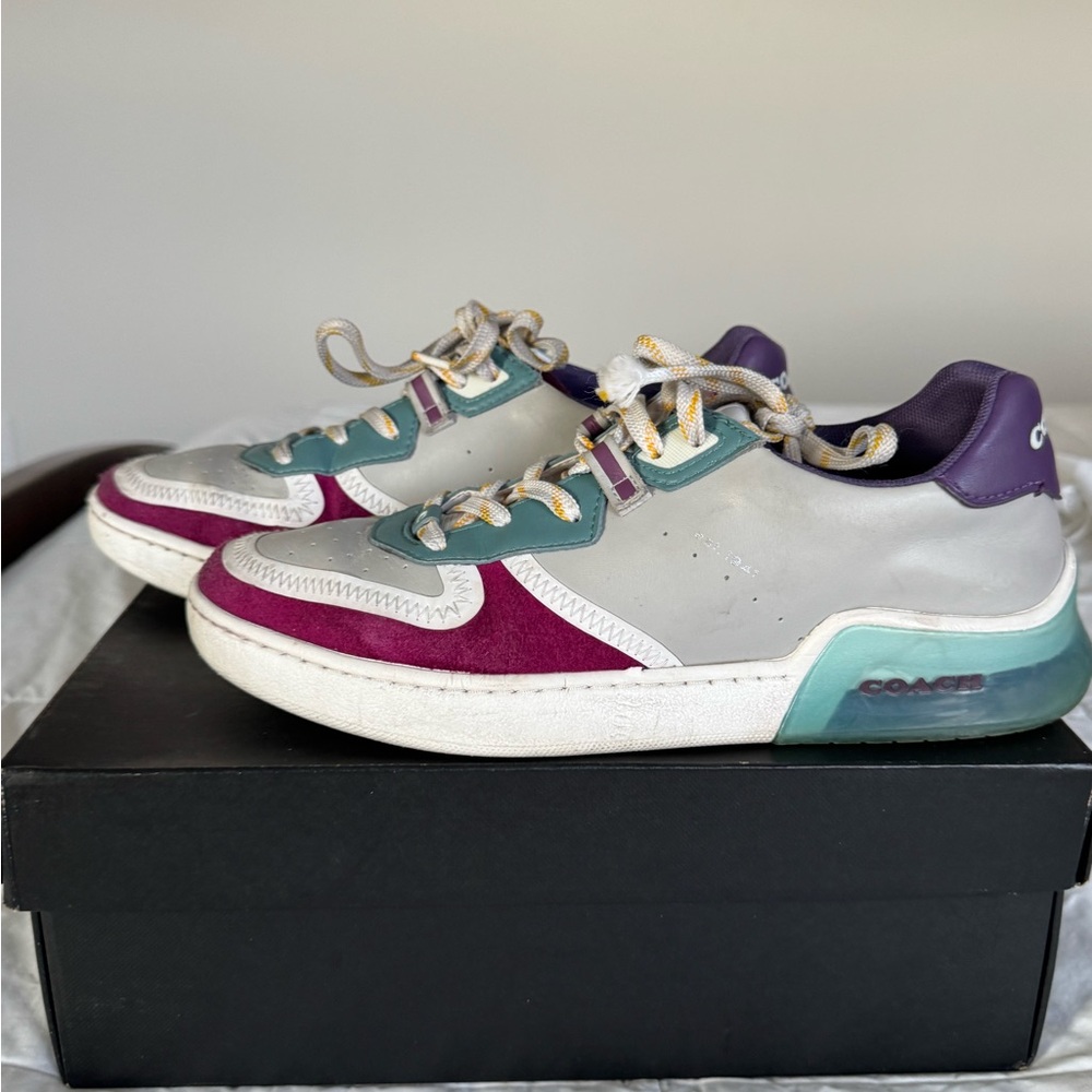 Coach Purple and Teal Sneakers - Picture 2 of 4